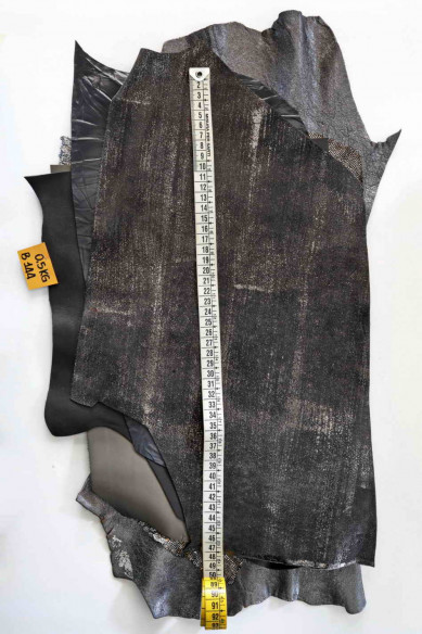 Scampoli di pelle miste color GRIGIO SCURO, fantasie varie e tinta unita, ideali per l'artigianato  0,500 kg