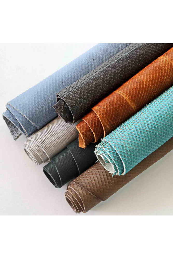 LEATHER scraps - CARVED, colors and...