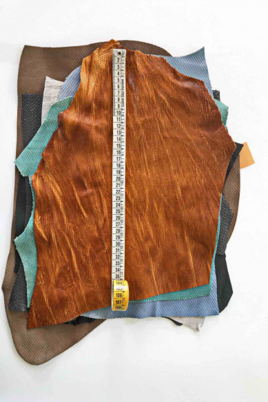 LEATHER scraps - CARVED, colors and softnes various, italian leather pieces   1 lbs