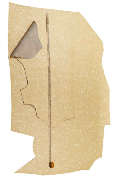 Pelle stampa SCHIZZO beige bianco, pellame morbido effetto stropicciato con disegno in rilievo, vitello sportivo