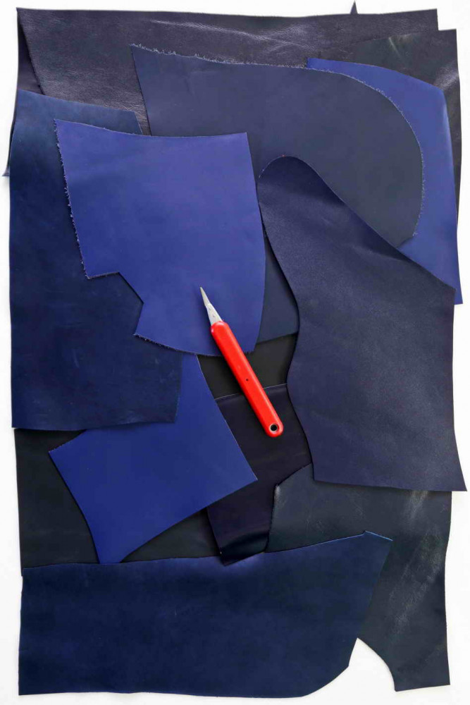 SMOOTH calf SCRAPS bag, solid color...