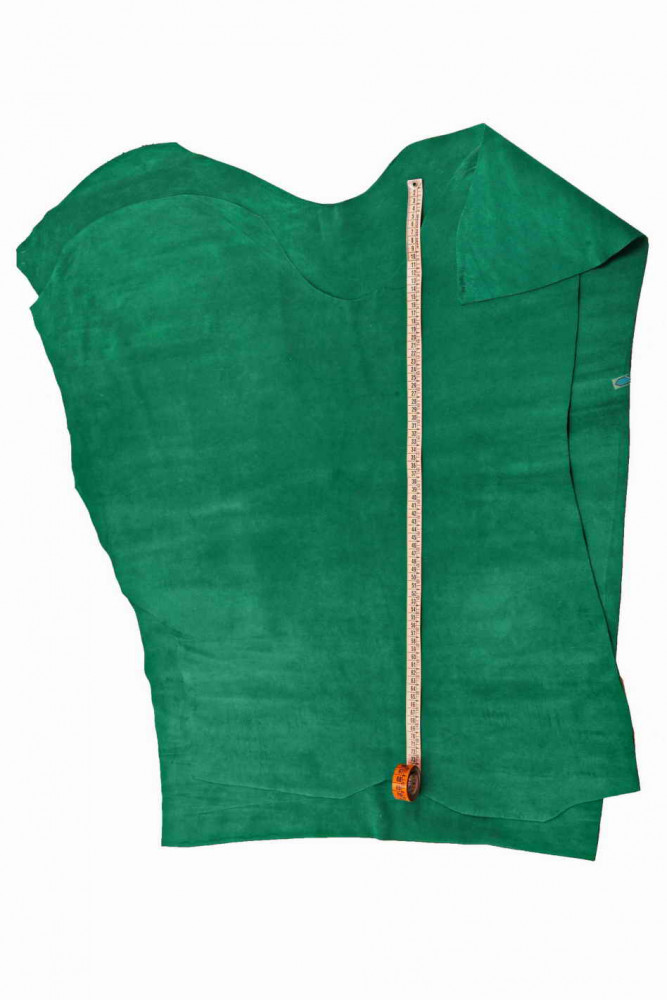 Pellame SCAMOSCIATO verde, crosta di...