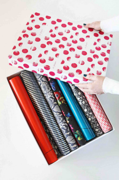 20 pezzi di pelle pretagliati, scelta CASUALE di pellami laminati, fantasia, stampati, vernici, vintage e tinta unita 40x40 cm