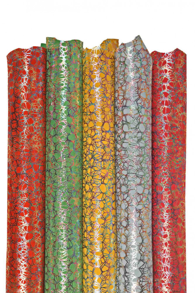 Pelle laminata IRIDESCENTE, camoscio...