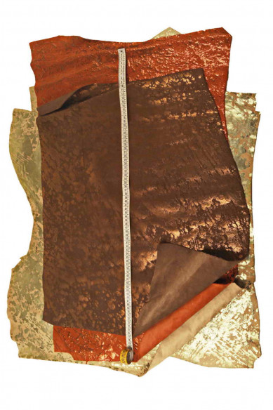 Pelle SCAMOSCIATA con stampa schizzo laminata, pellame di crosta metallizzata stampata, vitello morbido laminato