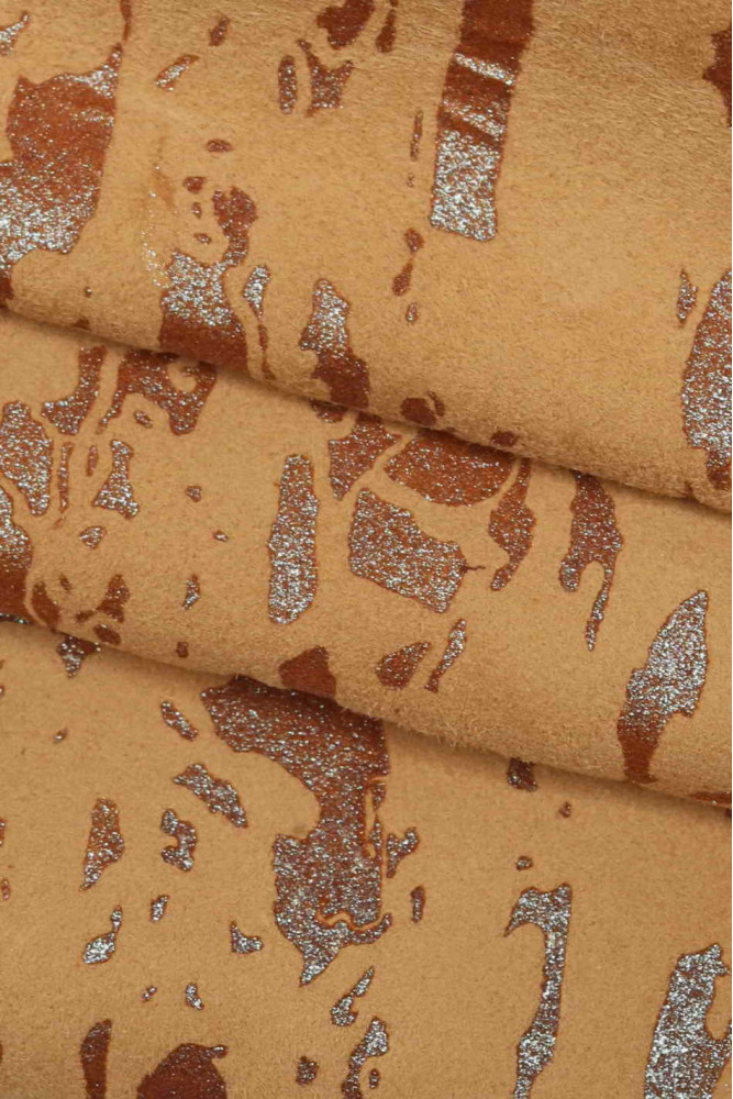 CAPRA scamosciata stampata, pelle...