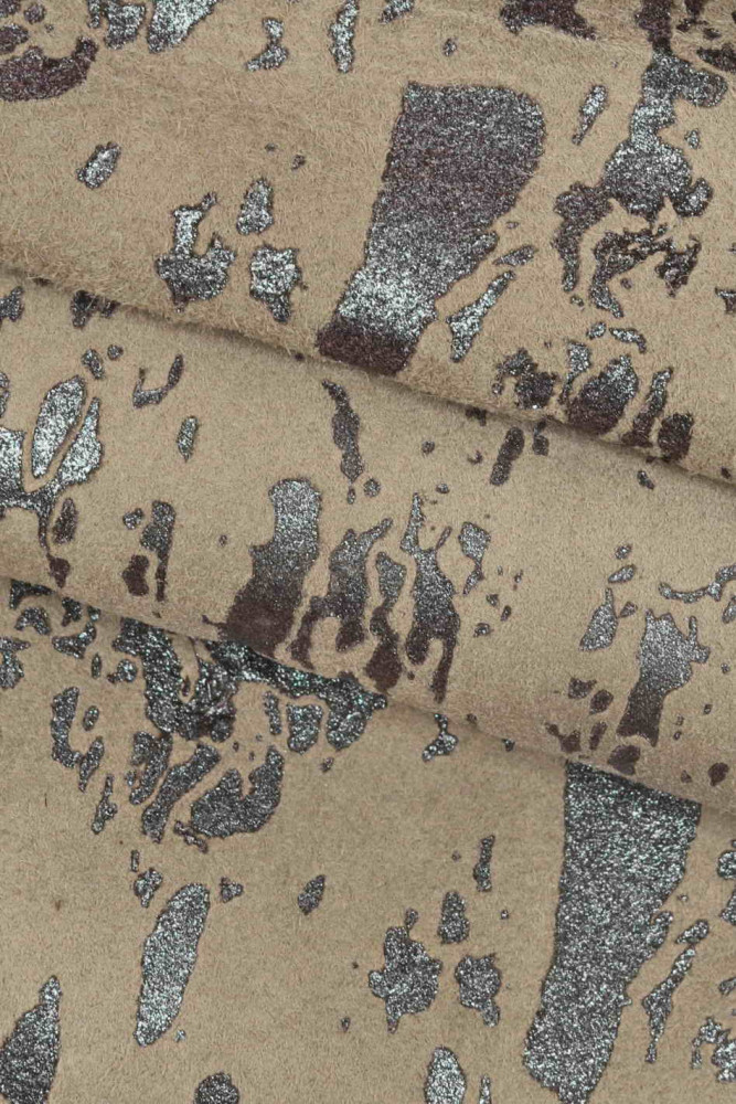 CAPRA scamosciata stampata, pelle...