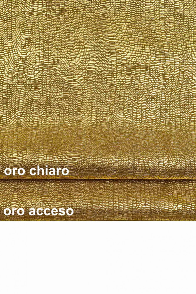 GOLD embossed gold leather hide, super soft metallic printed cowhide, bright golden calfskin
