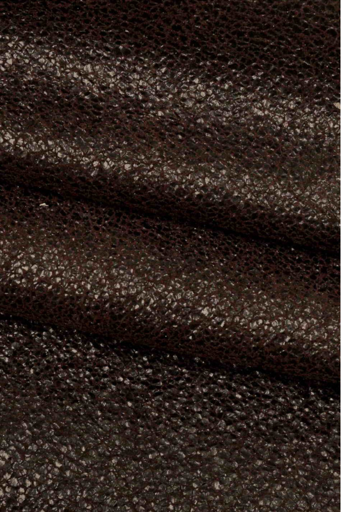 CRACKLE printed leather skin, brown...