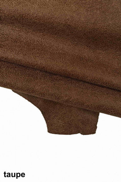 CRACKLE printed leather skin, brown burgundy green and blue textured suede goatskin, crack pattern on sporty soft hide