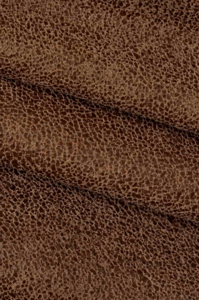 CRACKLE printed leather skin, brown burgundy green and blue textured suede goatskin, crack pattern on sporty soft hide