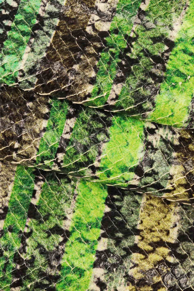 PYTHON printed leather skin, green...