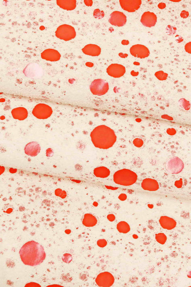 Textured SUEDE goatskin, yellow red blue pattern on white suede leather skin, soft