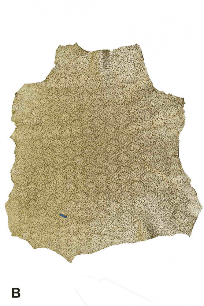 Metallic SUEDE goatskin, green beige...