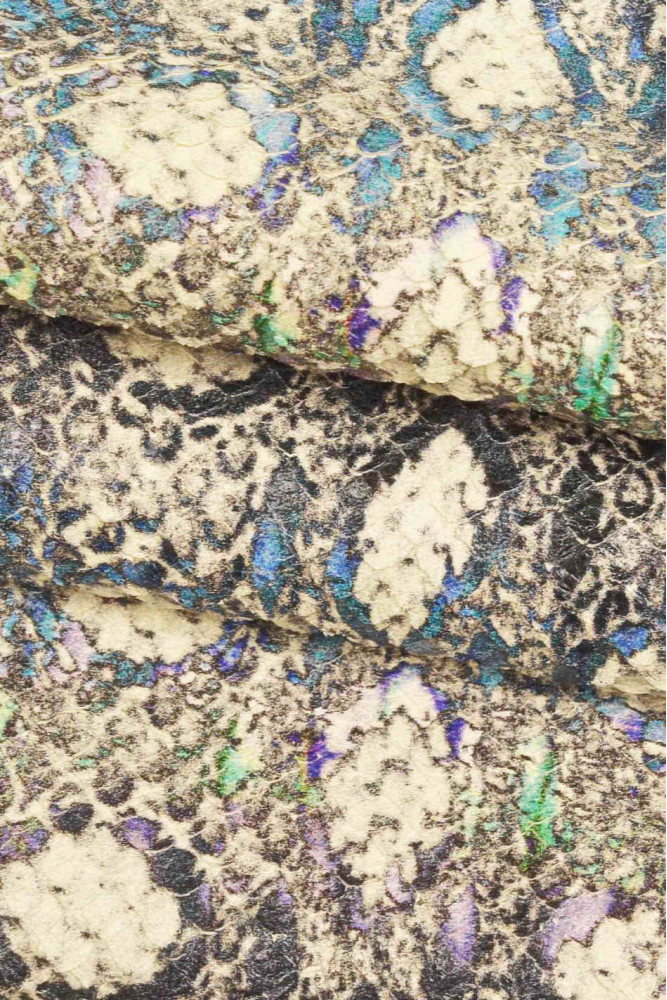 PYTHON printed leather skin, pink...