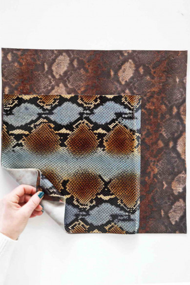 25 pre-cut leather sheets, RANDOM selection pieces, printed, metallic, textured, patent, vintage, solid colors