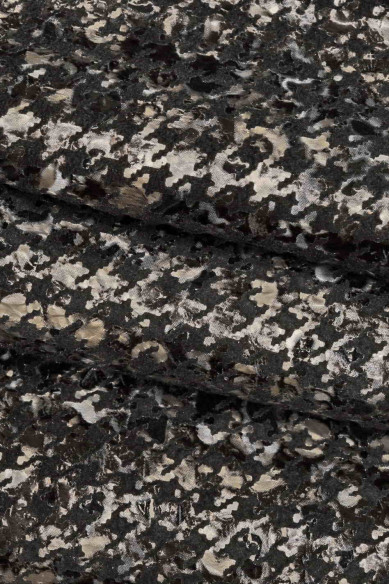 PIED de poule textured leather skin, brown blue gray metallic printed goatskin, bright soft skin
