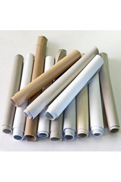 Leather calf PIECES,solid colors random assortment, White Beige Cream remnants, thickness 1.0-1.2mm (3-4oz)  1 kg(2 lbs) - 2 kg(