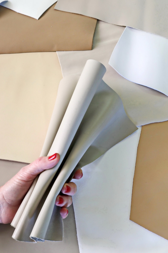 Leather calf PIECES,solid colors...