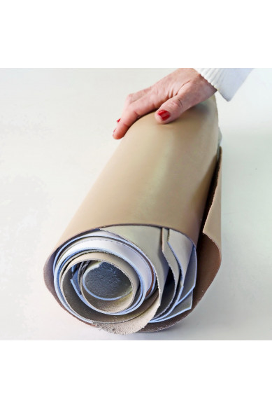 Leather calf PIECES,solid colors random assortment, White Beige Cream remnants, thickness 1.0-1.2mm (3-4oz)  1 kg(2 lbs) - 2 kg(