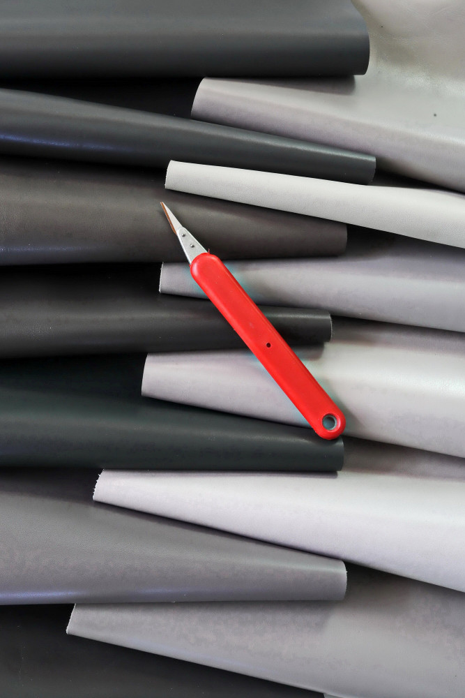 Leather calf PIECES, solid colors...