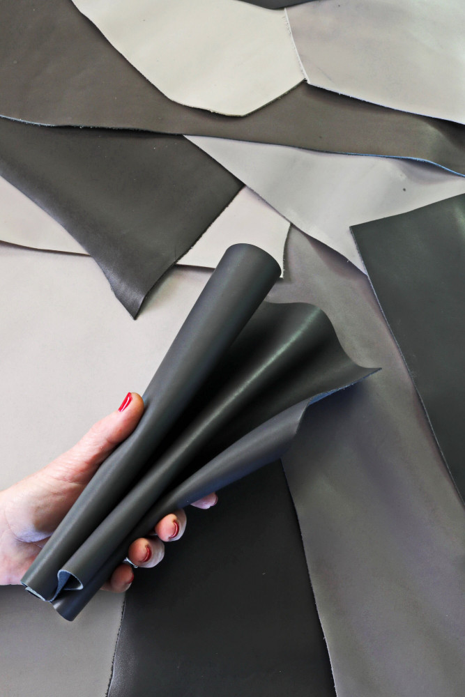 Leather calf PIECES, solid colors...