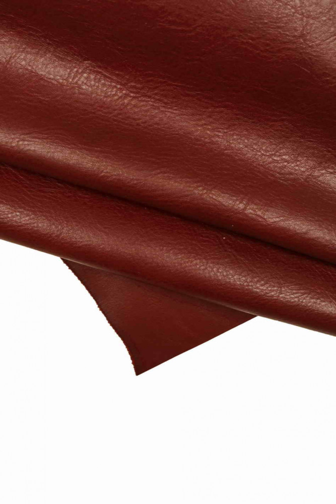 Burgundy VEGETABLE tan leather hide,...