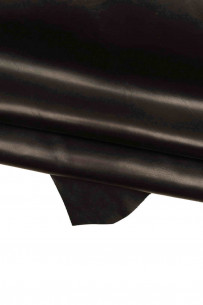 Black SMOOTH leather hide,...