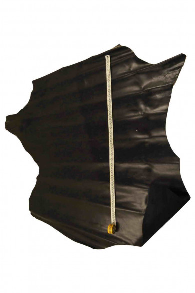 Black SMOOTH leather hide, glossy calfskin with venis, solid color, cowhide
