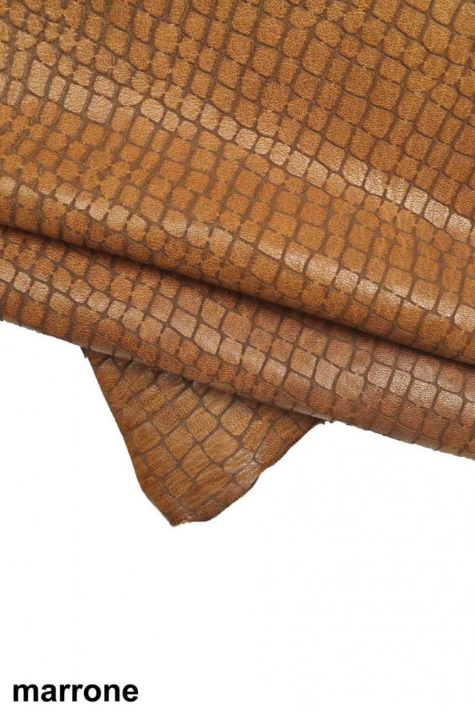 Pelle STAMPA coccodrillo beige,...