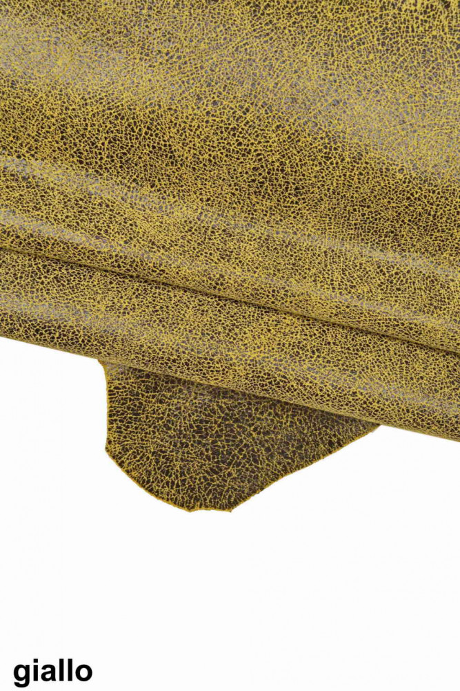 Pelle stampa CRACKLE rosso, arancio,...