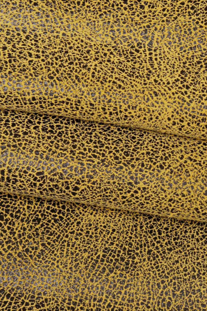 Pelle stampa CRACKLE rosso, arancio,...