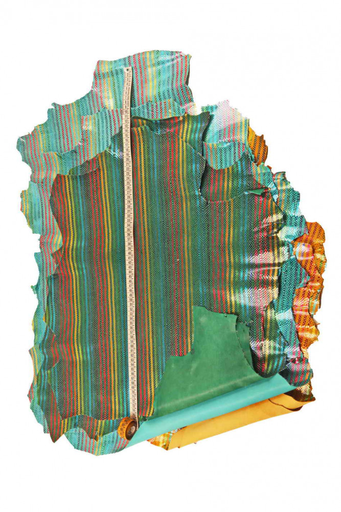 Pelle stampa RIGHE multicolor,...