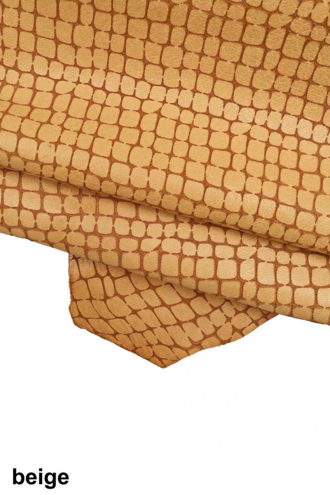 Crocodile PRINTED goatskin, blue,...