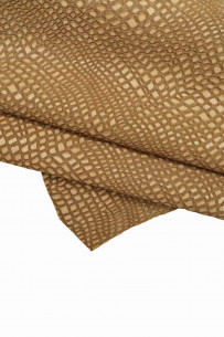 BROWN crocodile embossed...