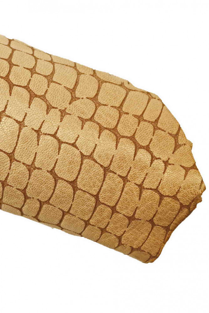Pelle stampa COCCODRILLO beige...