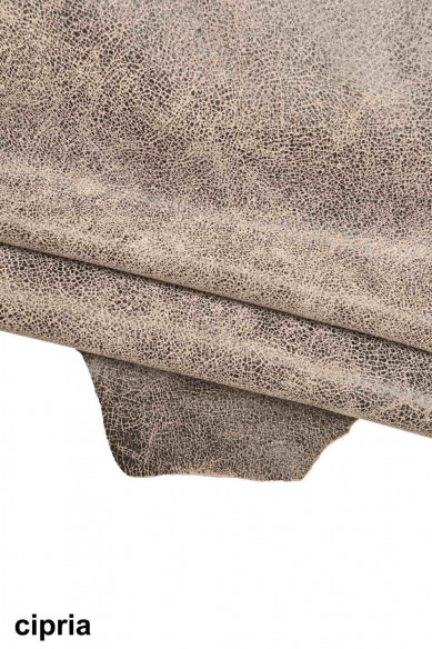 Pelle stampa CRACKLE azzurro, rosa, cipria, pellame scamosciato morbido, camoscio su capra disegno craquelé morbido