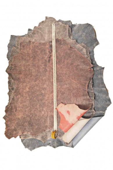 Pelle stampa CRACKLE azzurro, rosa, cipria, pellame scamosciato morbido, camoscio su capra disegno craquelé morbido