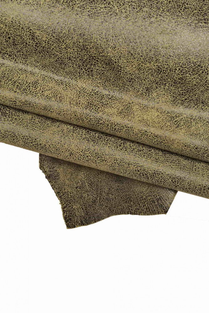 Pelle stampa CRACKLE verde, rosso,...
