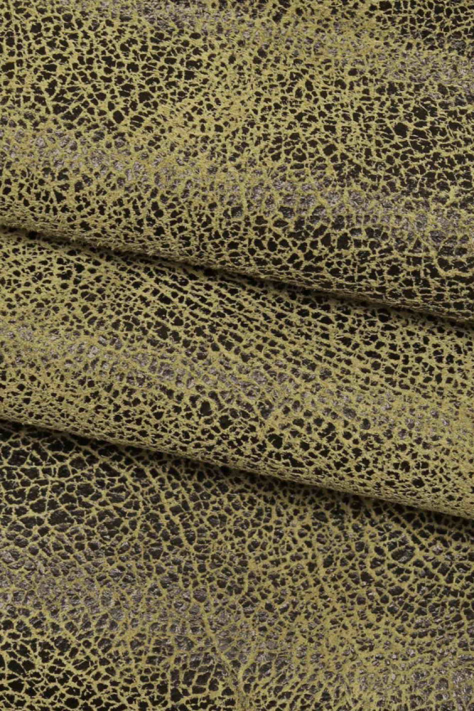 Pelle stampa CRACKLE verde, rosso,...