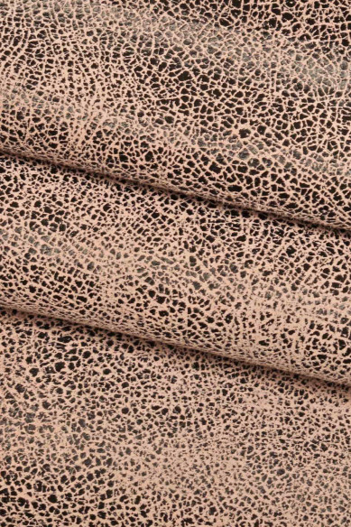 Pelle stampa CRACKLE rosa, viola, pellame scamosciato morbido, camoscio su capra disegno craquelé morbido