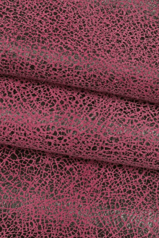 Pelle stampa CRACKLE rosa, viola,...