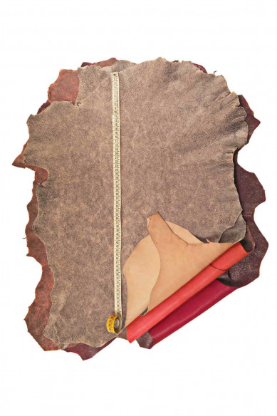 Pelle stampa CRACKLE rosa, viola, pellame scamosciato morbido, camoscio su capra disegno craquelé morbido