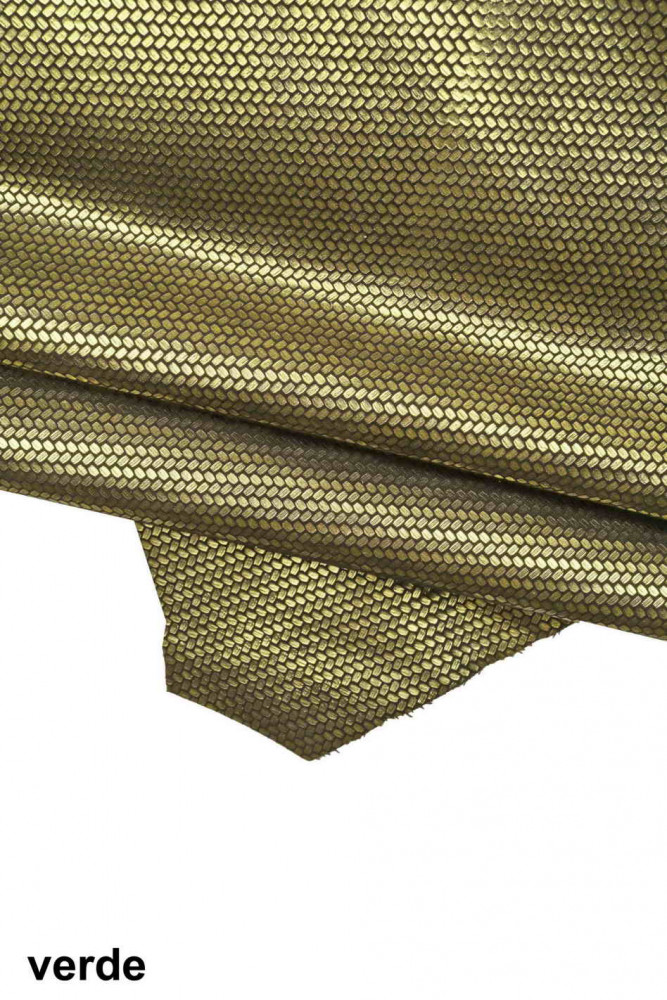 METALLIC printed leather skin, light...