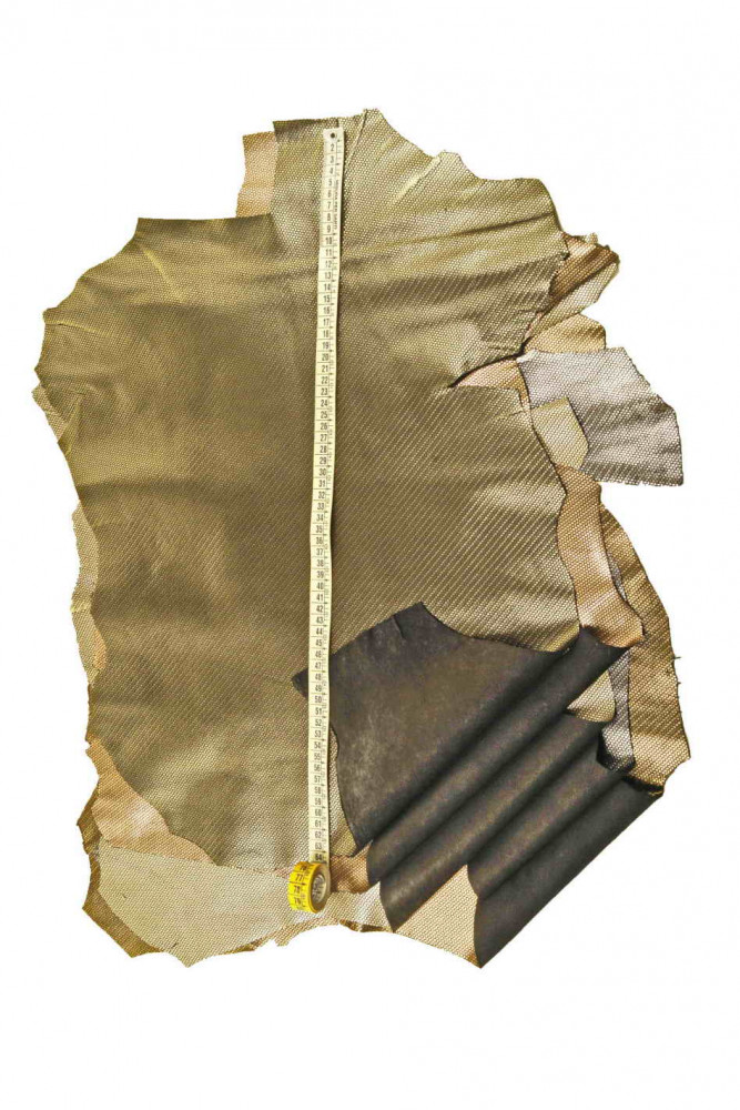 METALLIC printed leather skin, light...