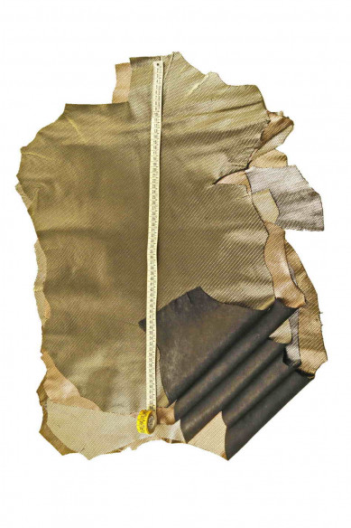 METALLIC printed leather skin, light gold, bronze, pink, green, steel textured goatskin, soft suede skin