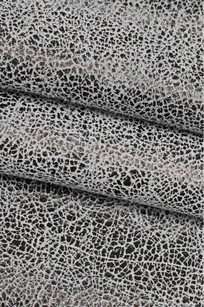 Pelle stampa CRACKLE verde, viola,...