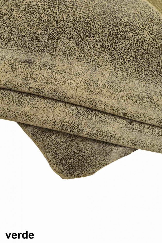 Pelle stampa CRACKLE verde, viola,...