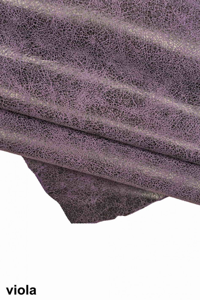 Pelle stampa CRACKLE verde, viola,...
