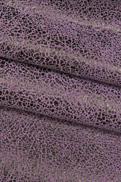 Pelle stampa CRACKLE verde, viola, grigio, pellame scamosciato morbido, camoscio su capra disegno craquelé morbido